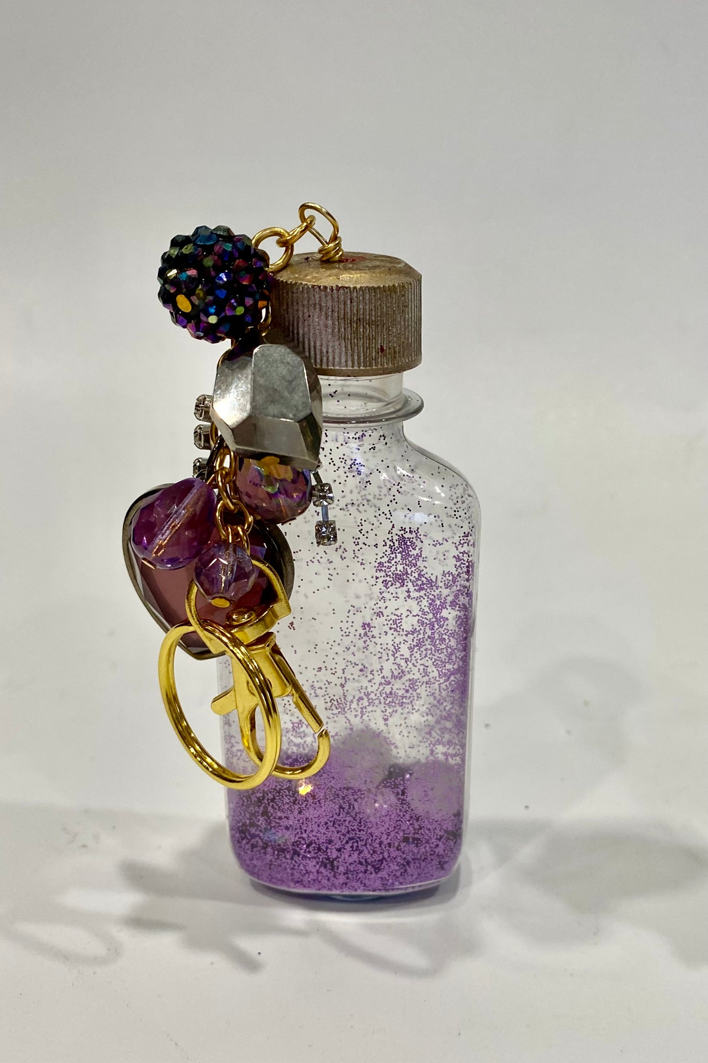 Lilac Glitter Mini Bar Bag Charm