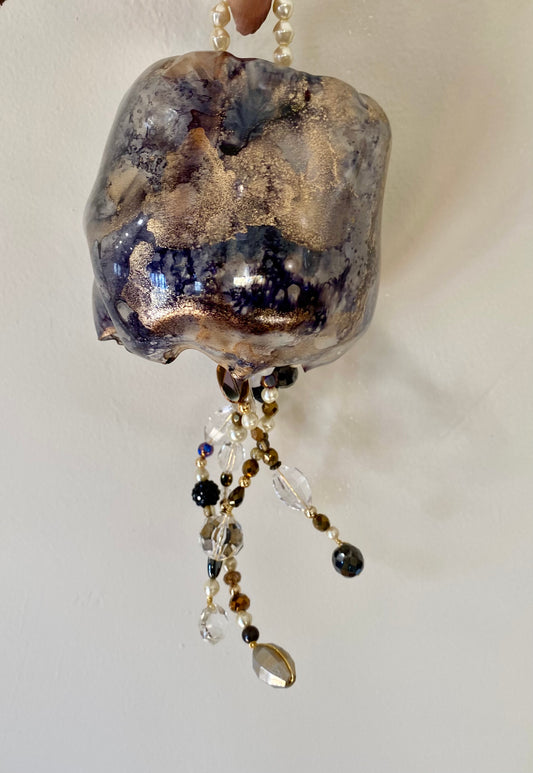 Black + Gold upcycled jellyfish